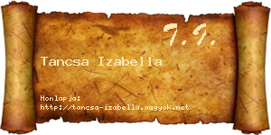 Tancsa Izabella névjegykártya
